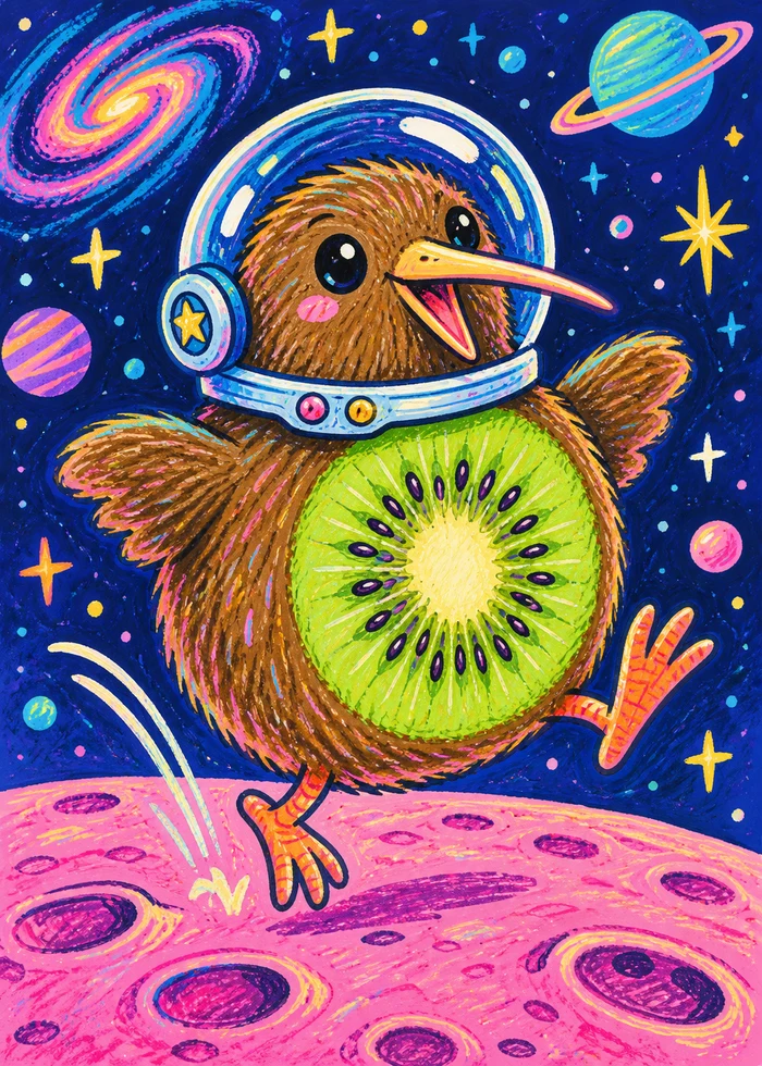 Kiwi the Kiwi Astronaut
